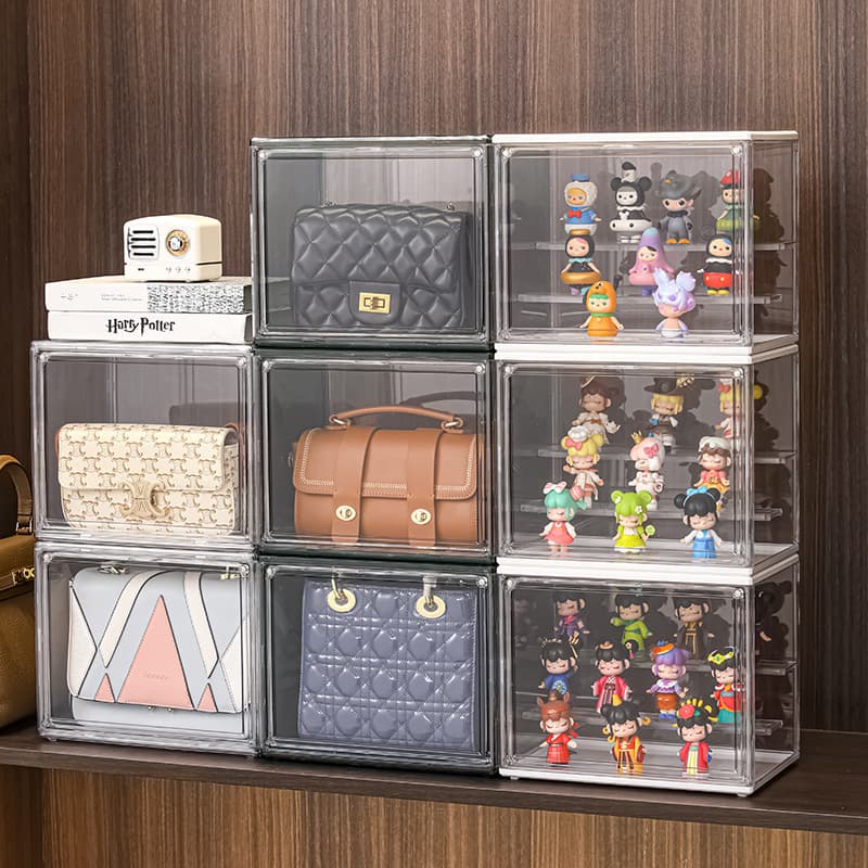 フィギュアケース 透明アクリル積み重ね式小型収納展示ボックス