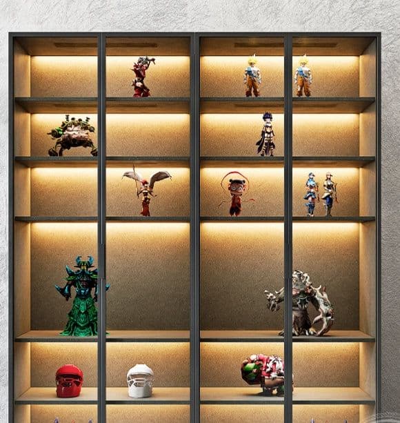 フィギュアケース 大型 照明付きフィギュアコレクションケース
