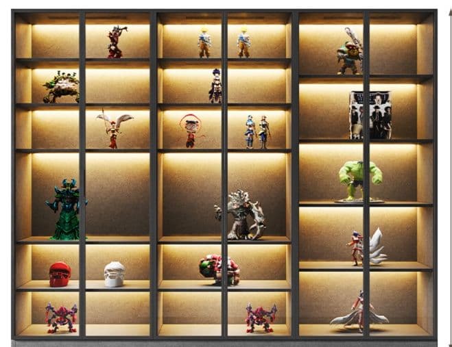 フィギュアケース 大型 照明付きフィギュアコレクションケース