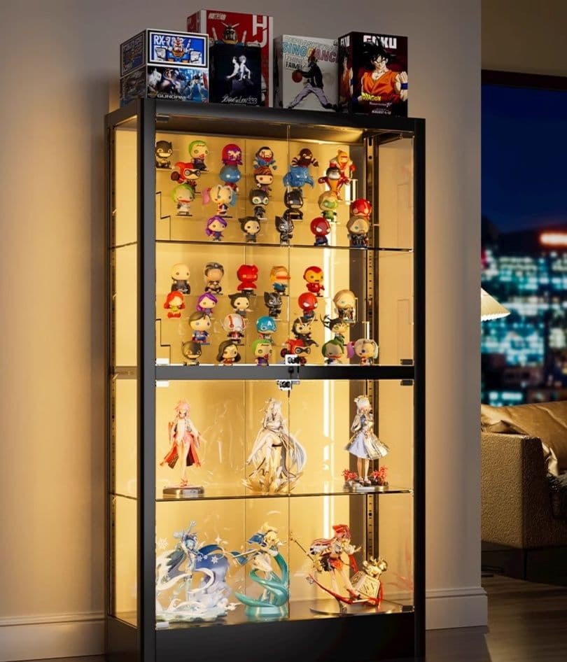 フィギュアケース 大型 コレクション輝きガラス展示棚