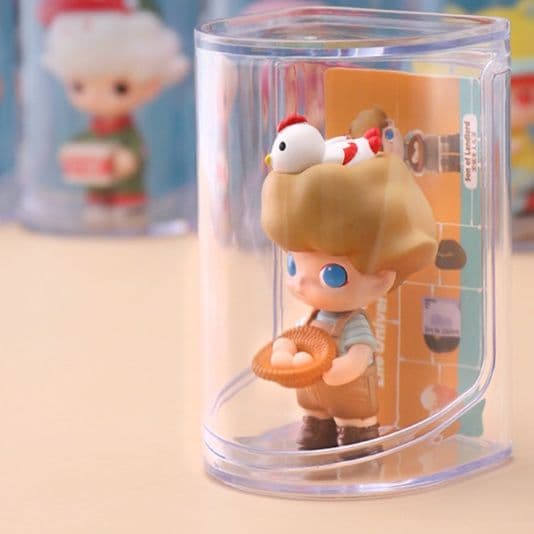 フィギュアケース 小型 透明ミニフィギュアケース 円筒収納ボックス