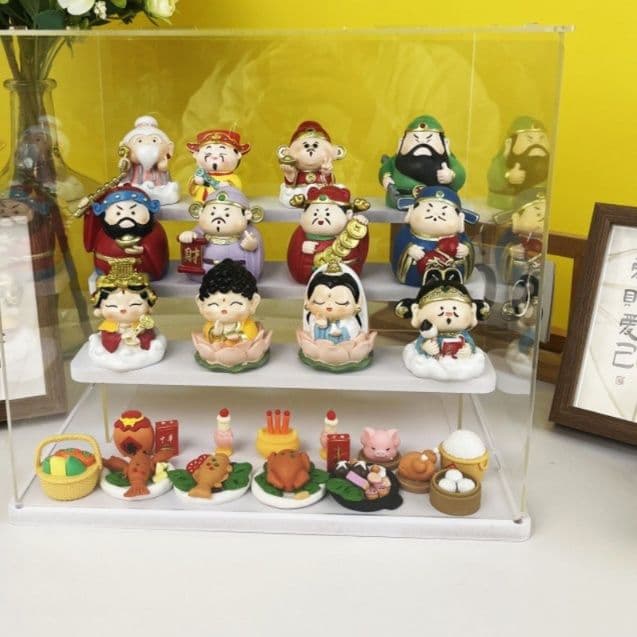 フィギュアケース 小型 縁起物コレクション保管ケース 多層透明展示棚
