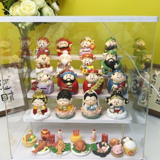 フィギュアケース 小型 縁起物コレクション保管ケース 多層透明展示棚