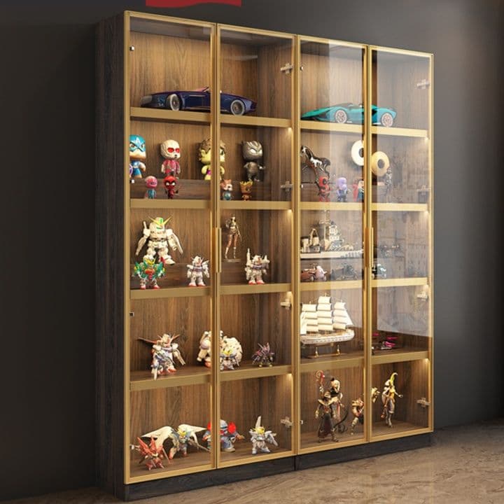 フィギュアケース 大型 コレクション陳列棚 ガラス扉付き大型フィギュア収納