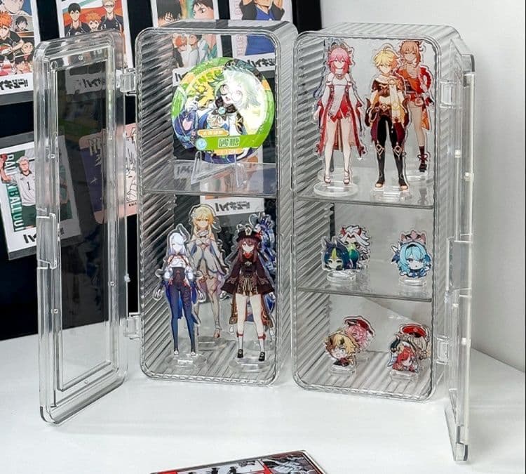 フィギュアケース 小型 透明コレクションケース 縦型フィギュア収納棚