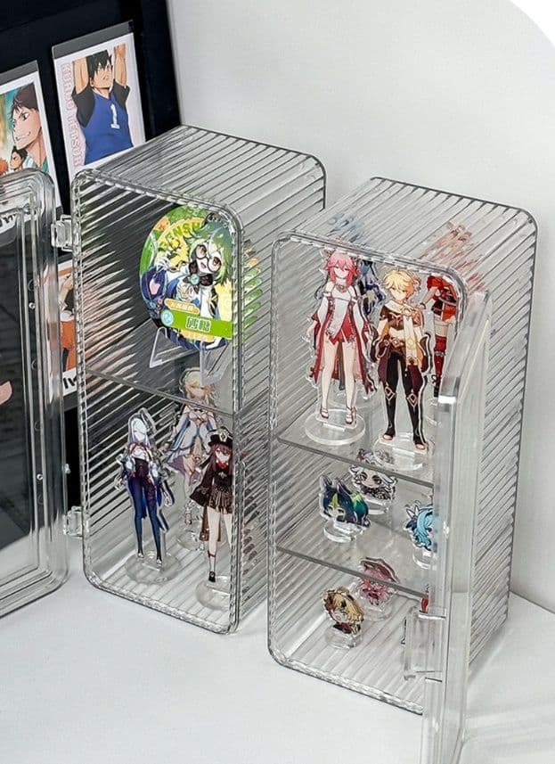 フィギュアケース 小型 透明コレクションケース 縦型フィギュア収納棚