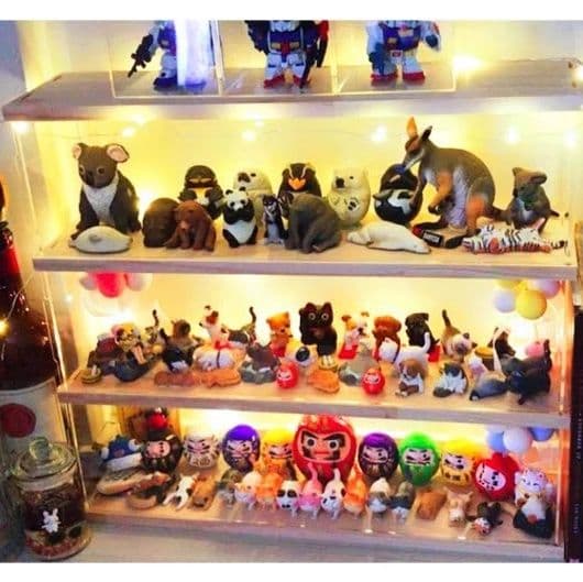 フィギュアケース 大型 多段重ね木製コレクション展示棚