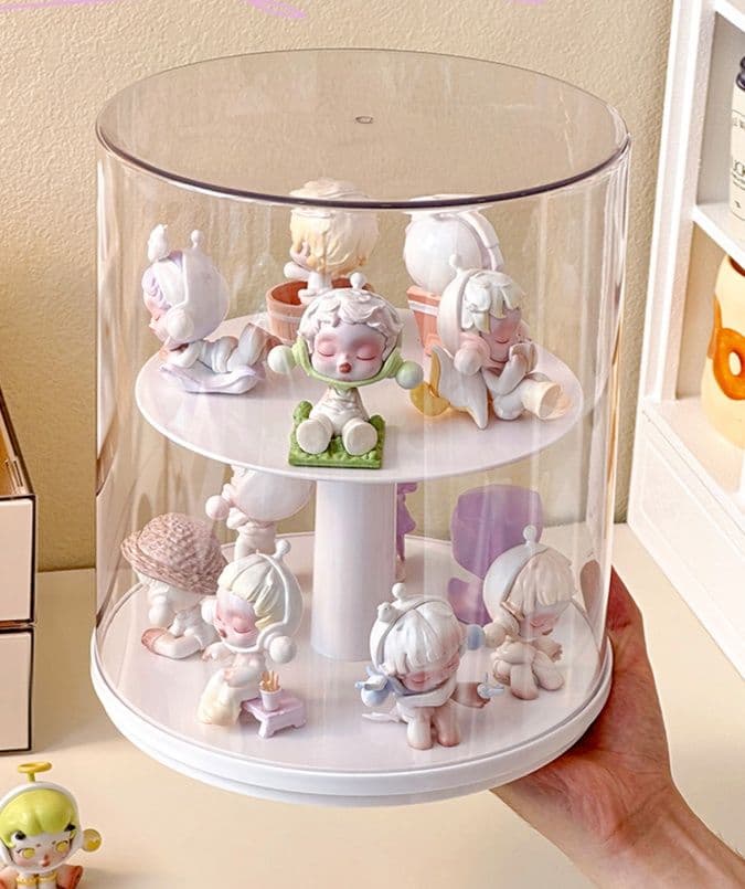 フィギュアケース 大型 円柱型多層フィギュア収納ケース