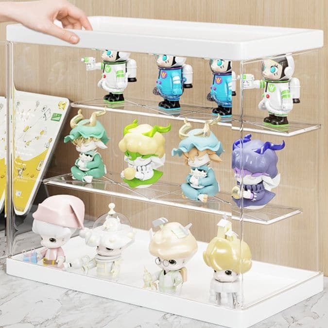 フィギュアケース 大型 多段式ワンタッチ収納フィギュアケース
