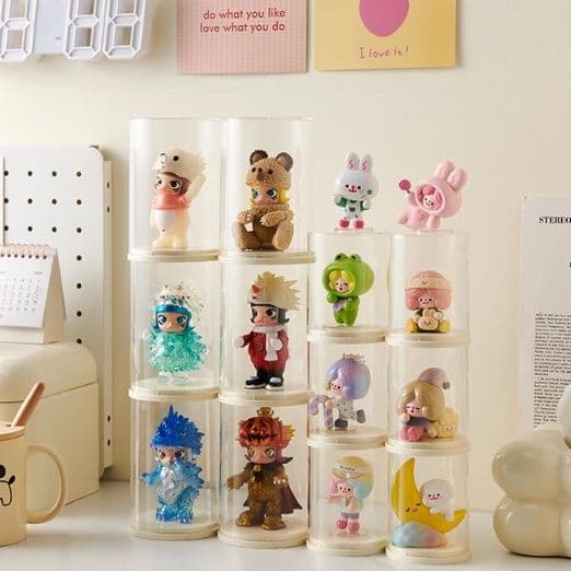 フィギュアケース 円筒型コレクション保護ケース