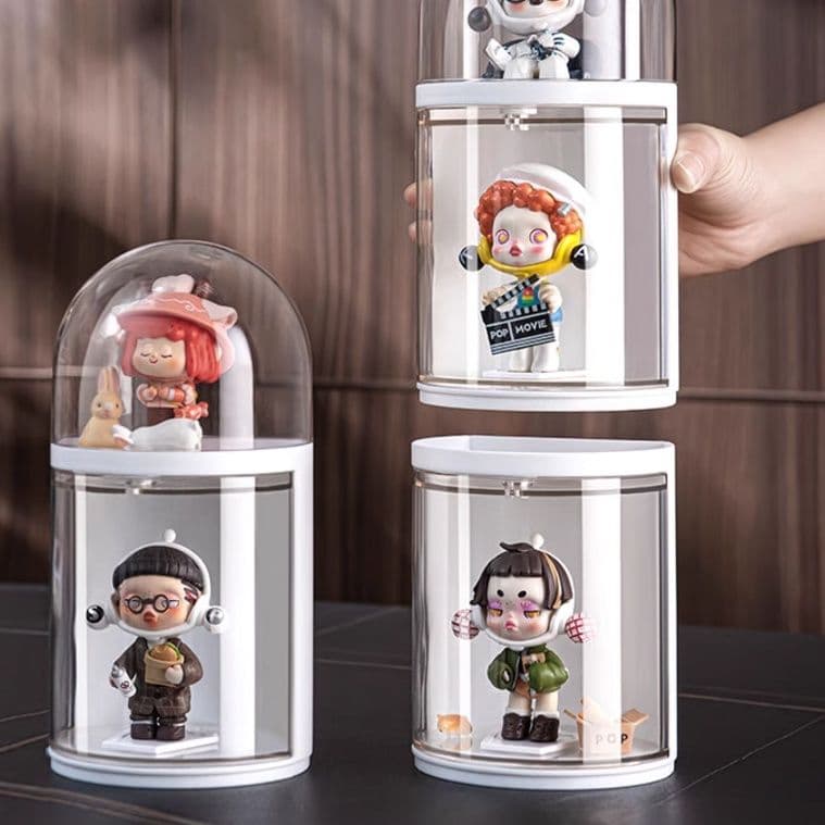 フィギュアケース 積み重ね可能なドーム型コレクションケース