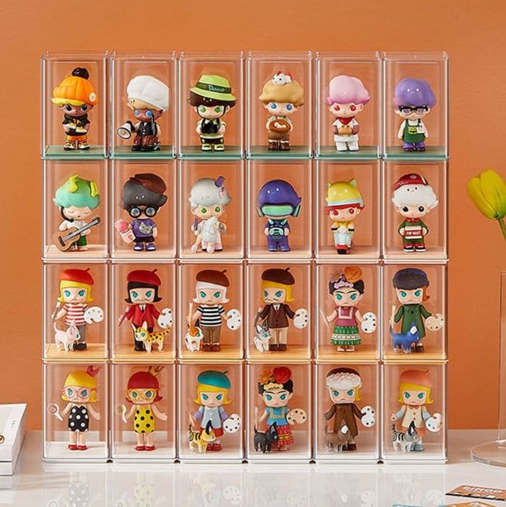 フィギュアケース 積み重ね可能な小型透明フィギュアケース