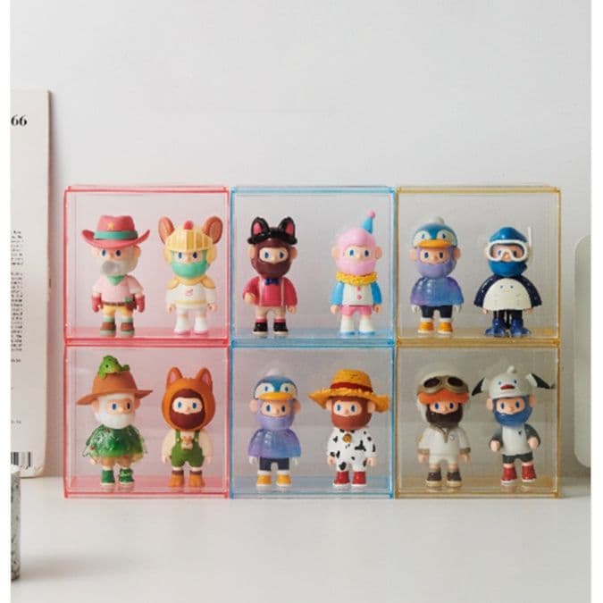 フィギュアケース 積み重ね可能な透明ミニケース
