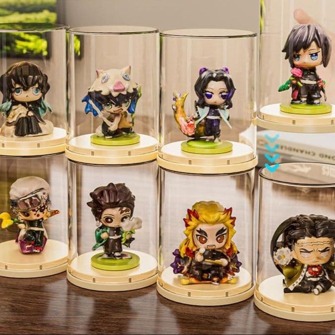 フィギュアケース 透明円柱ミニフィギュアケース