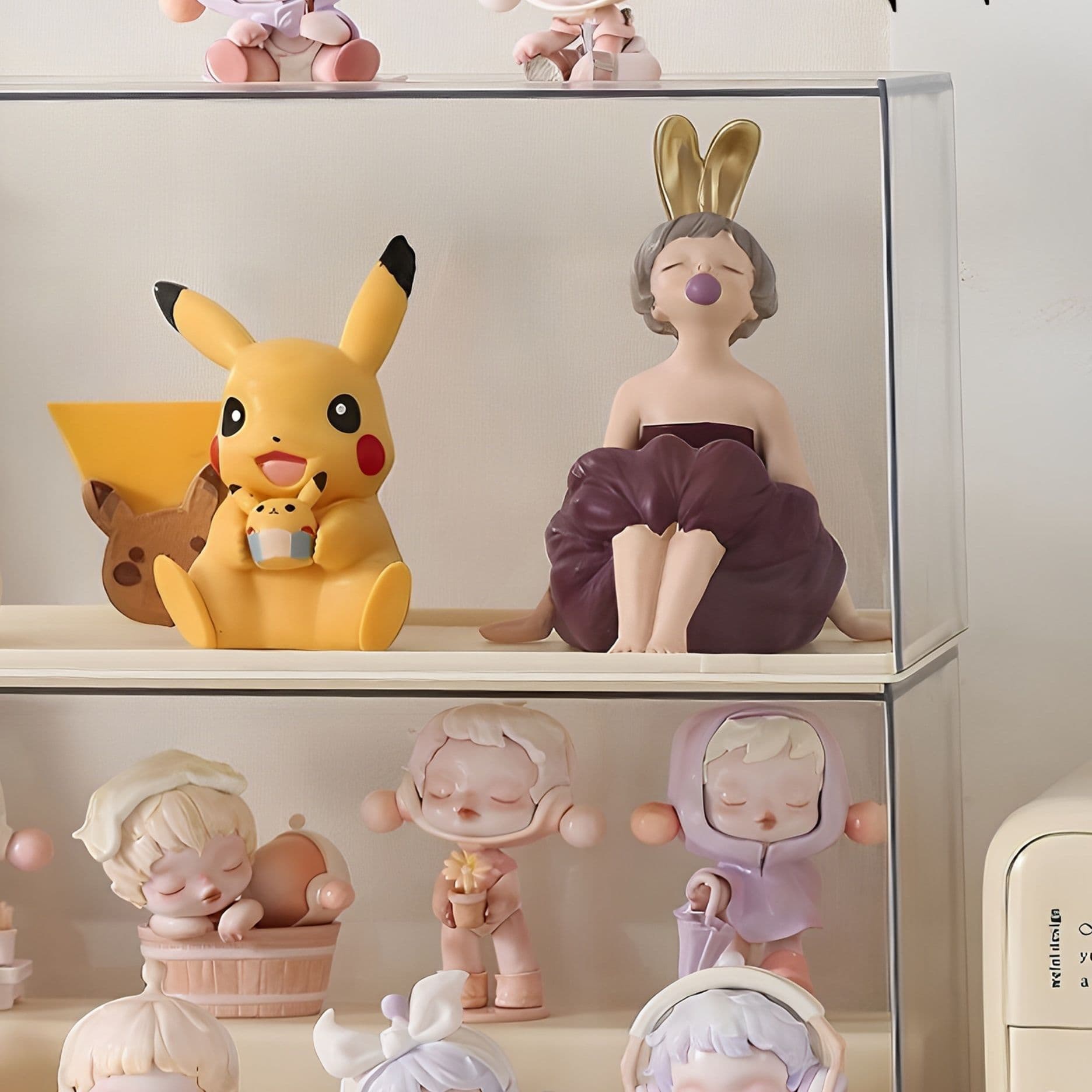 フィギュアケース 透明二段式フィギュア収納ケース