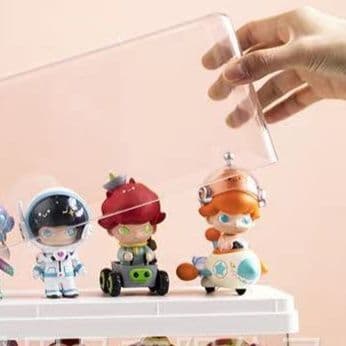 フィギュアケース 小型 透明アクリル三段式卓上収納展示ボックス