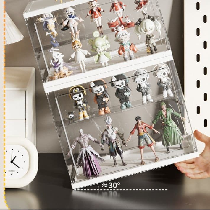 フィギュアケース 透明アクリル二段式卓上フィギュア展示ケース