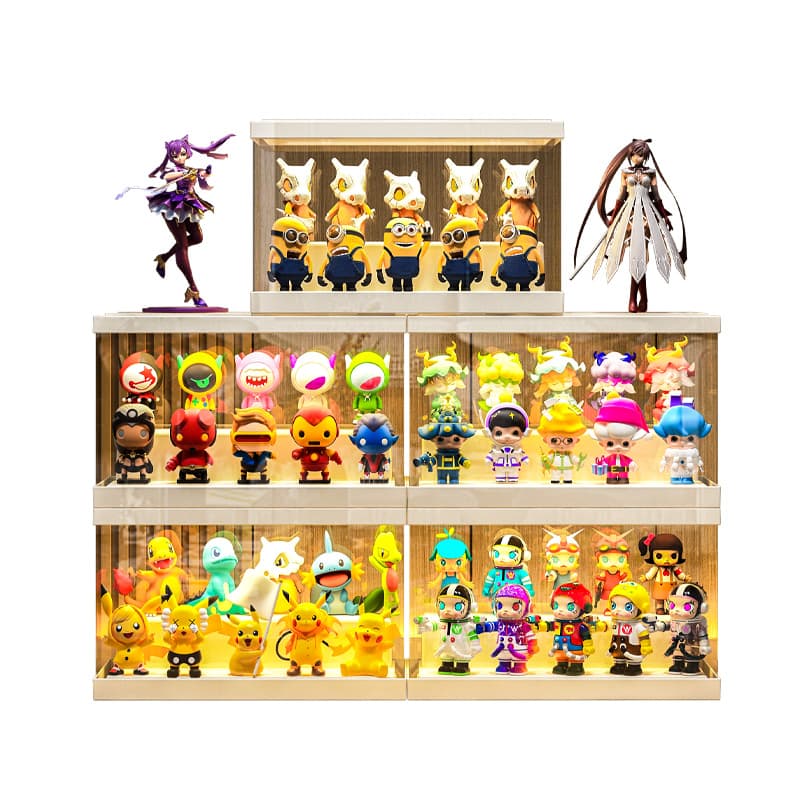 フィギュアケース 六段積み照明付きコレクションケース