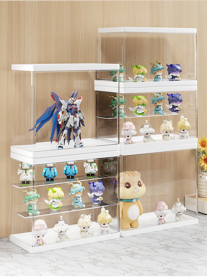 フィギュアケース 大型 多段式ワンタッチ収納フィギュアケース