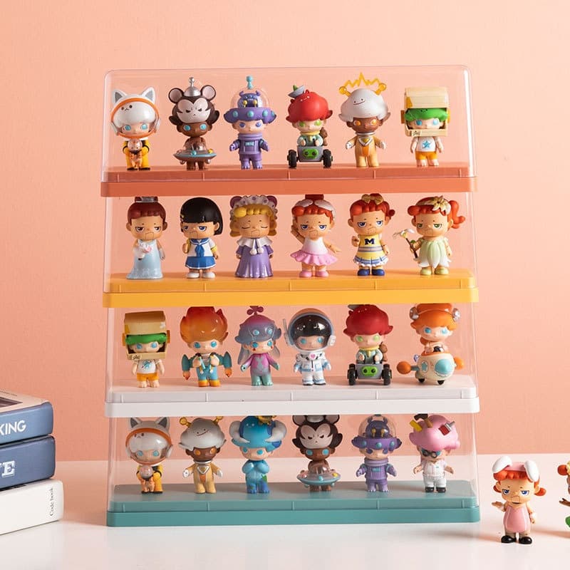 フィギュアケース 積み重ね可能な小型フィギュア収納棚