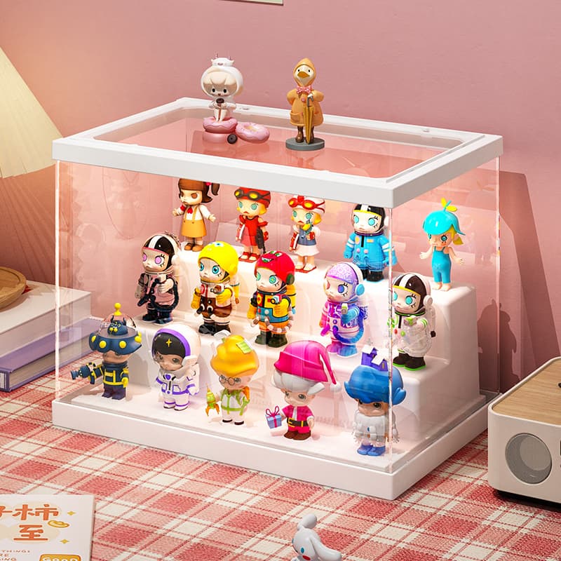 フィギュアケース 六段積み照明付きコレクションケース