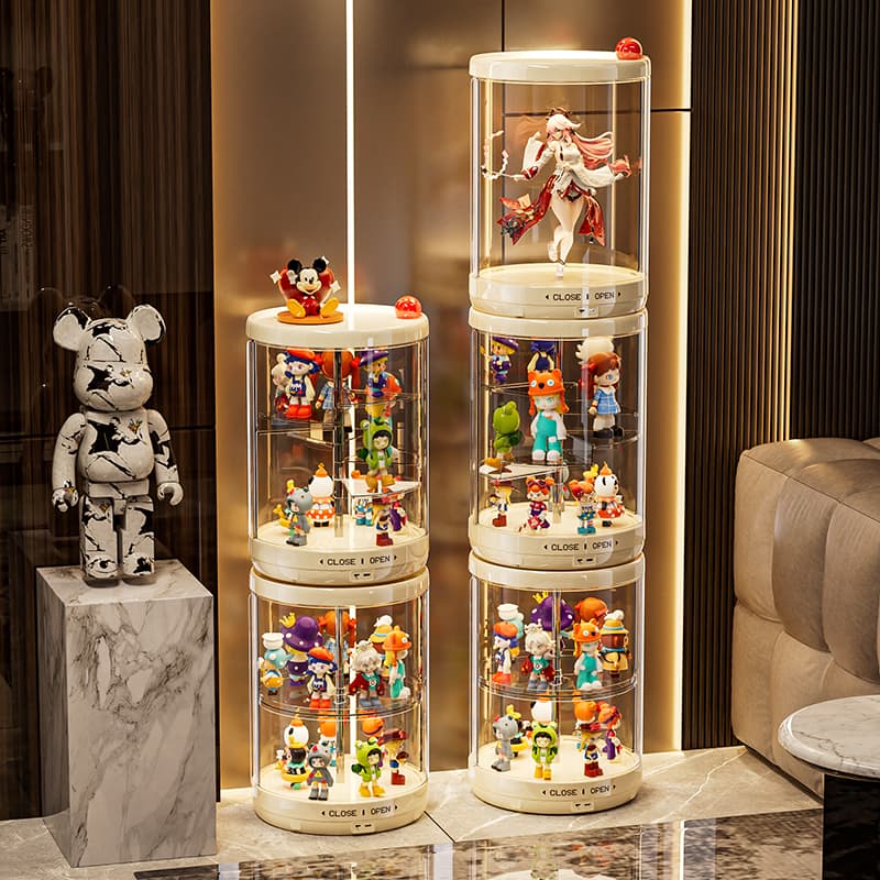 フィギュアケース 回転式小型フィギュアコレクションケース