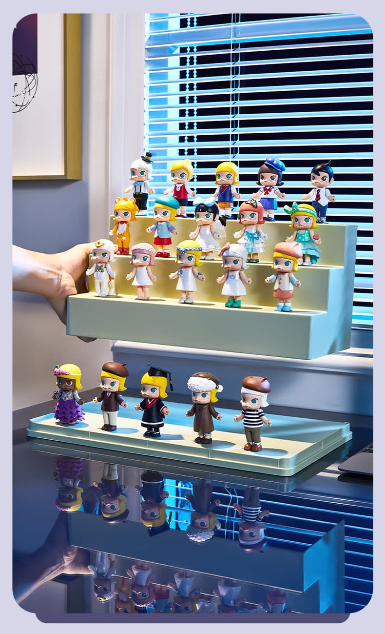 フィギュアケース 小型 透明アクリル製多段式ミニフィギュア展示収納ケース