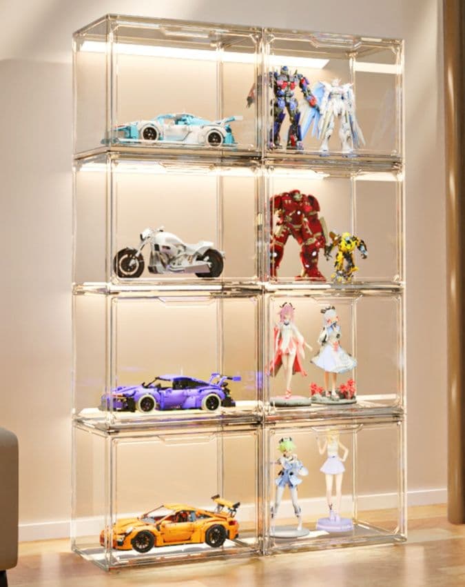 フィギュアケース 大型 積み重ね式透明コレクションケース