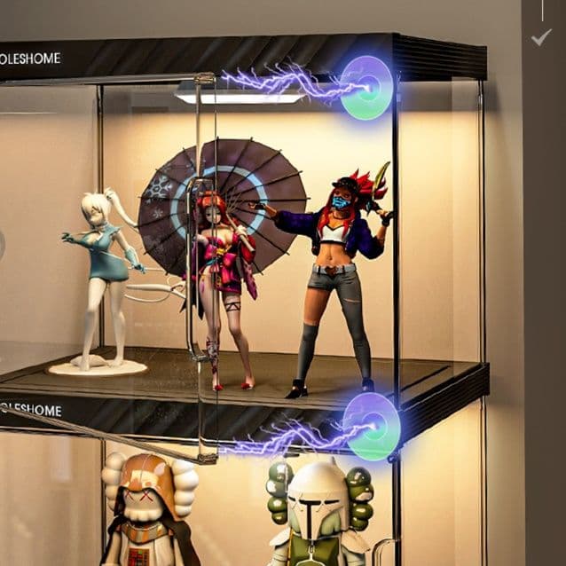 フィギュアケース 大型 フィギュアケース 上質コレクション陳列棚 遠隔操作照明付き