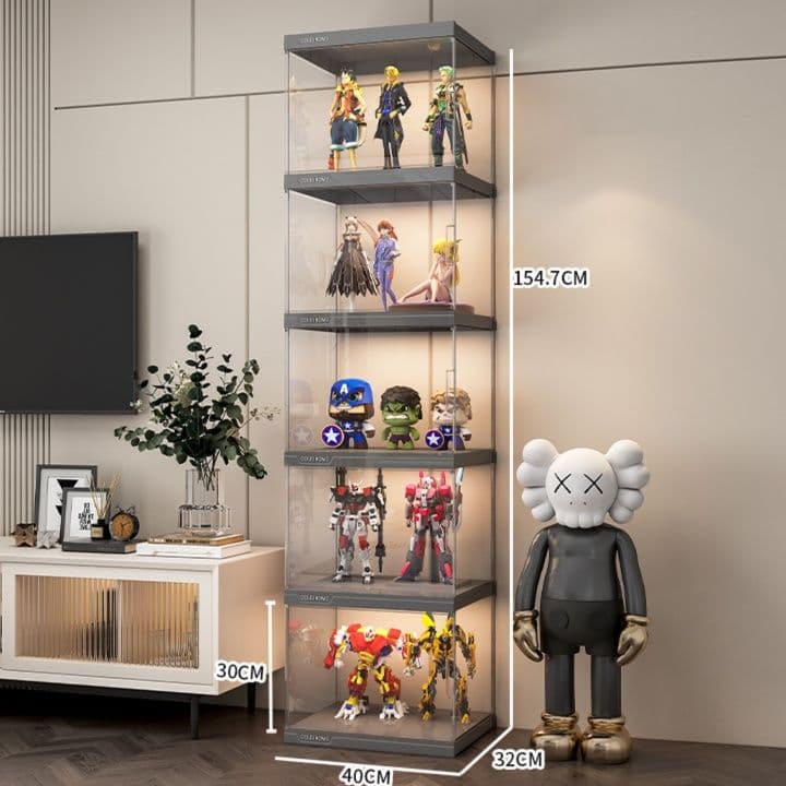 フィギュアケース 大型 フィギュアケース 上質コレクション陳列棚 遠隔操作照明付き