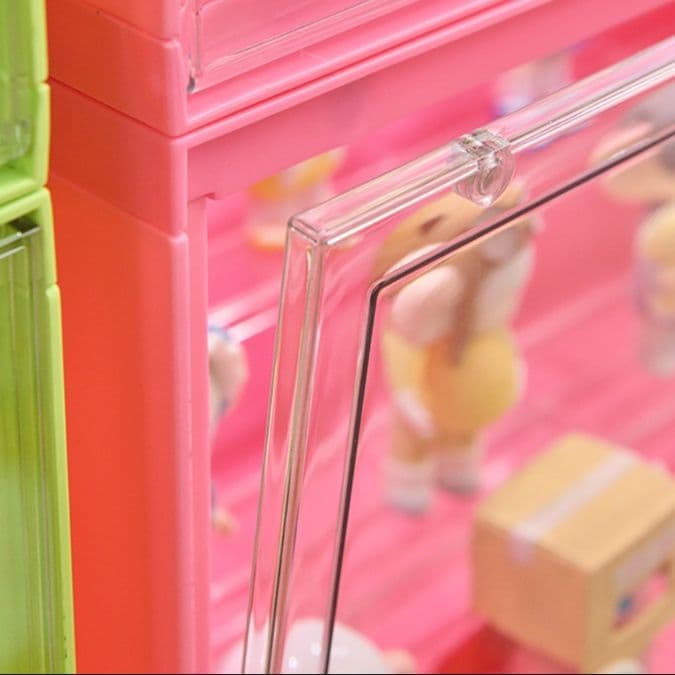 フィギュアケース 小型 積み重ね可能な透明フィギュアケース