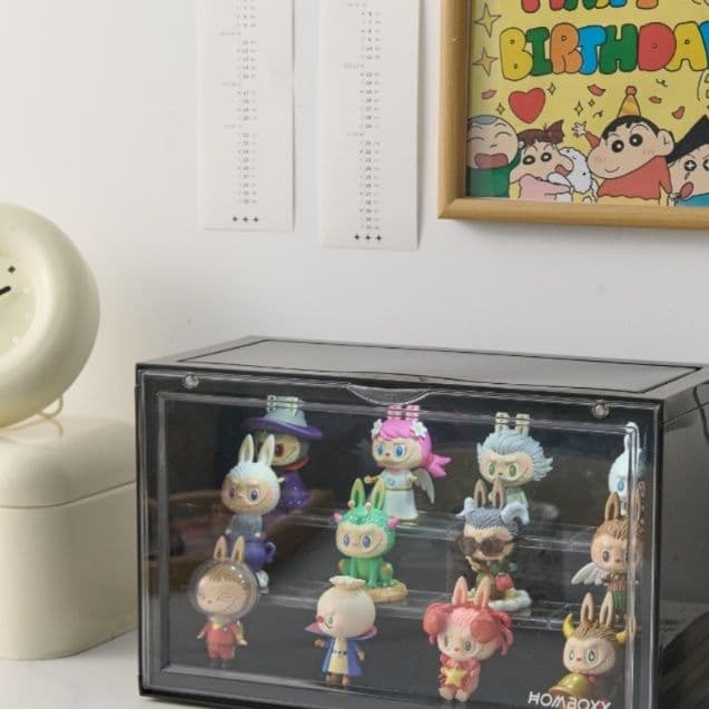 フィギュアケース 小型 積み重ね可能な透明フィギュアケース