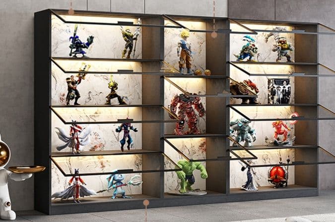 フィギュアケース 大型 照明付き高級フィギュア展示棚