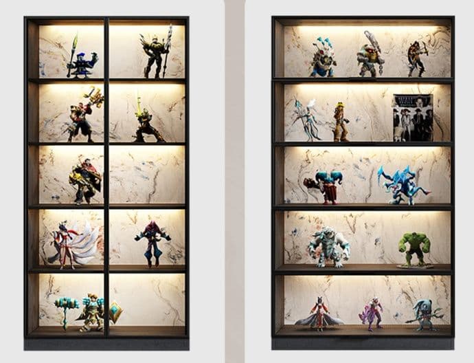 フィギュアケース 大型 照明付き高級フィギュア展示棚