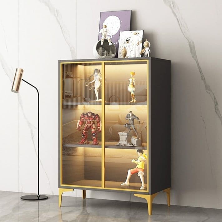 フィギュアケース 大型 コレクション照明付き展示棚