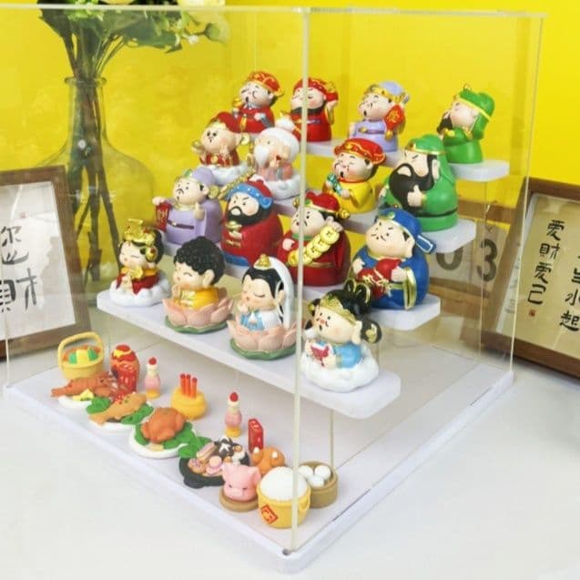 フィギュアケース 小型 縁起物コレクション保管ケース 多層透明展示棚