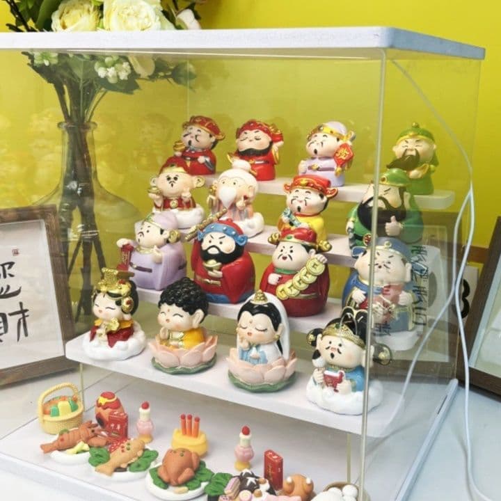 フィギュアケース 小型 縁起物コレクション保管ケース 多層透明展示棚