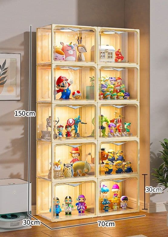 フィギュアケース 大型 積み重ね透明コレクションケース 大型フィギュア収納
