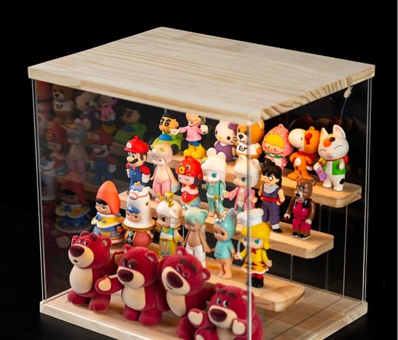 フィギュアケース 小型 コレクション収納ミニケース 段差式展示棚