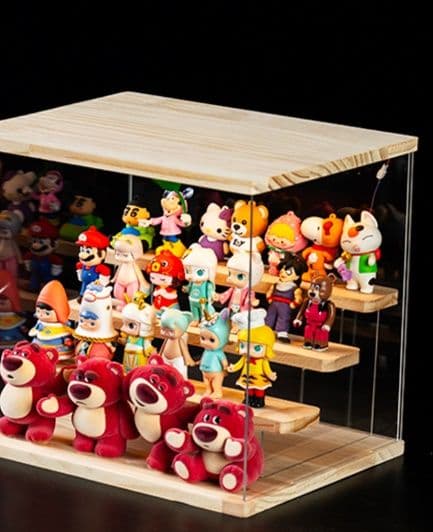 フィギュアケース 小型 コレクション収納ミニケース 段差式展示棚