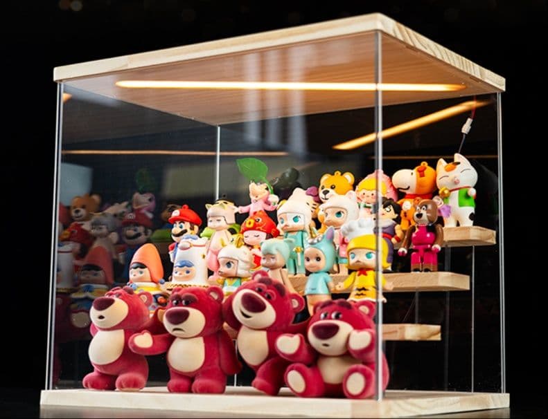 フィギュアケース 小型 コレクション収納ミニケース 段差式展示棚