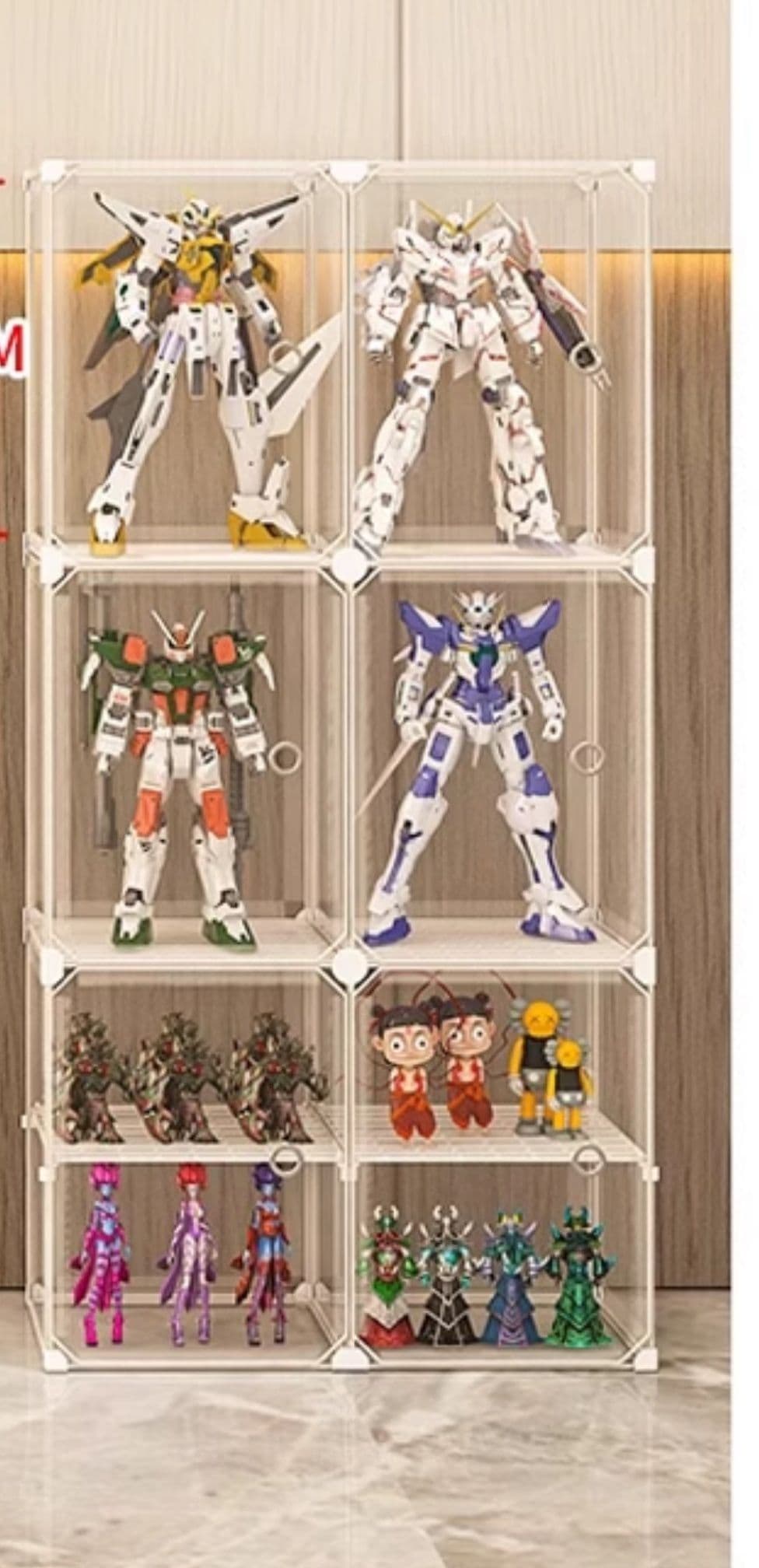 フィギュアケース 大型 多段組立式クリア収納ケース フィギュア棚