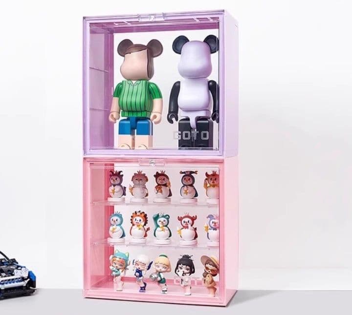 フィギュアケース 小型 積み重ね式透明フィギュア収納ケース