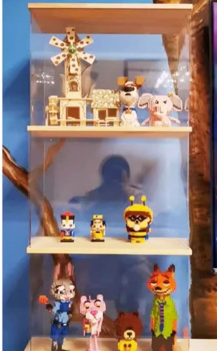 フィギュアケース 大型 多段重ね木製コレクション展示棚