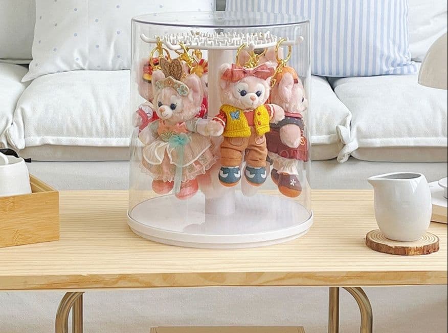 フィギュアケース 小型 回転式透明ぬいぐるみ展示ケース