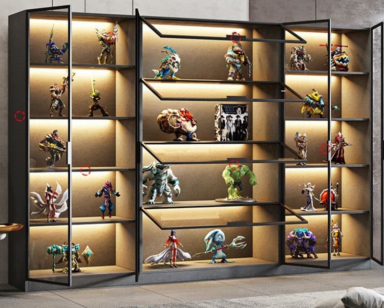 フィギュアケース 大型 光輝コレクション 壁面大型フィギュアケース