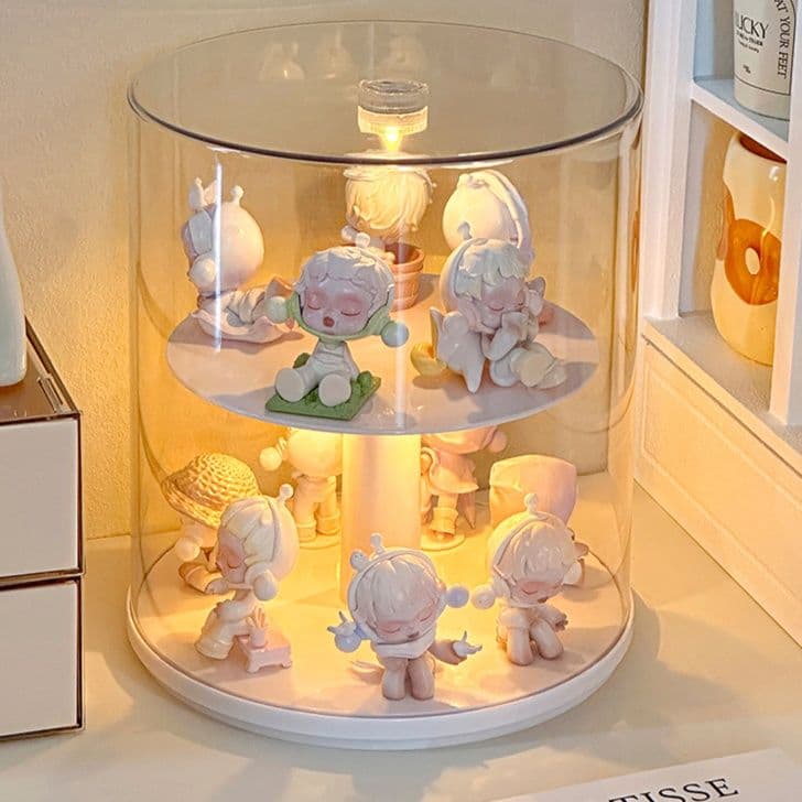 フィギュアケース 大型 円柱型多層フィギュア収納ケース