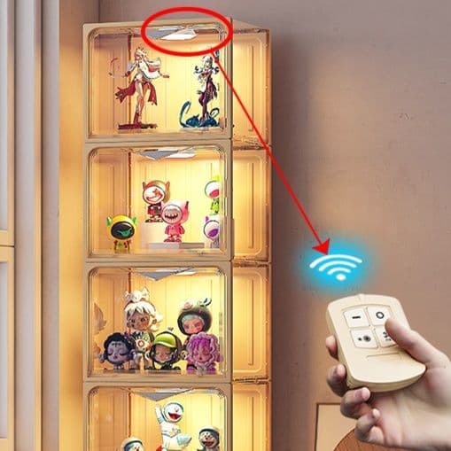 フィギュアケース 大型 多層透明照明付きコレクションケース