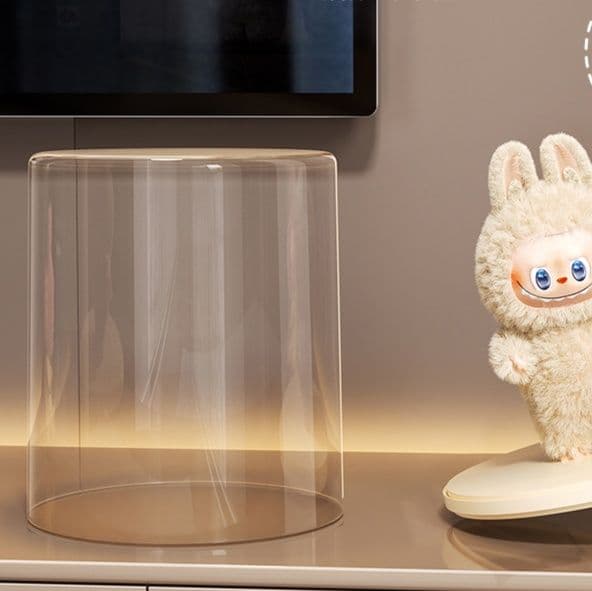 フィギュアケース 大型 透明円筒型回転式フィギュアケース