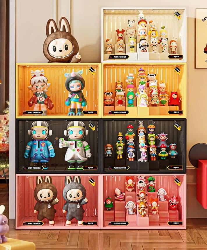 フィギュアケース 大型 多段積み重ね可能収納棚